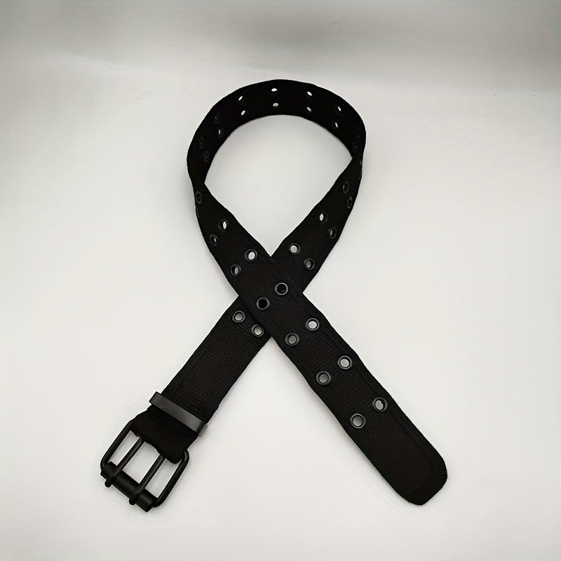 Men's Casual Pants Belt with Hollow Pin Buckle