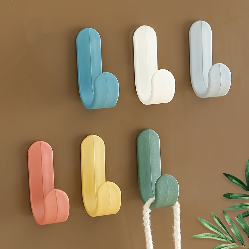 10pcs Adhesive Hook Punch for Household Clothes Organization