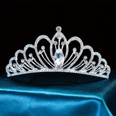 Silvery Crown Crystal Rhinestone Wedding Accessories