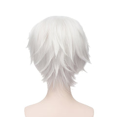 Cosplay Short Wig Silver Fluffy Hair Harajuku Style