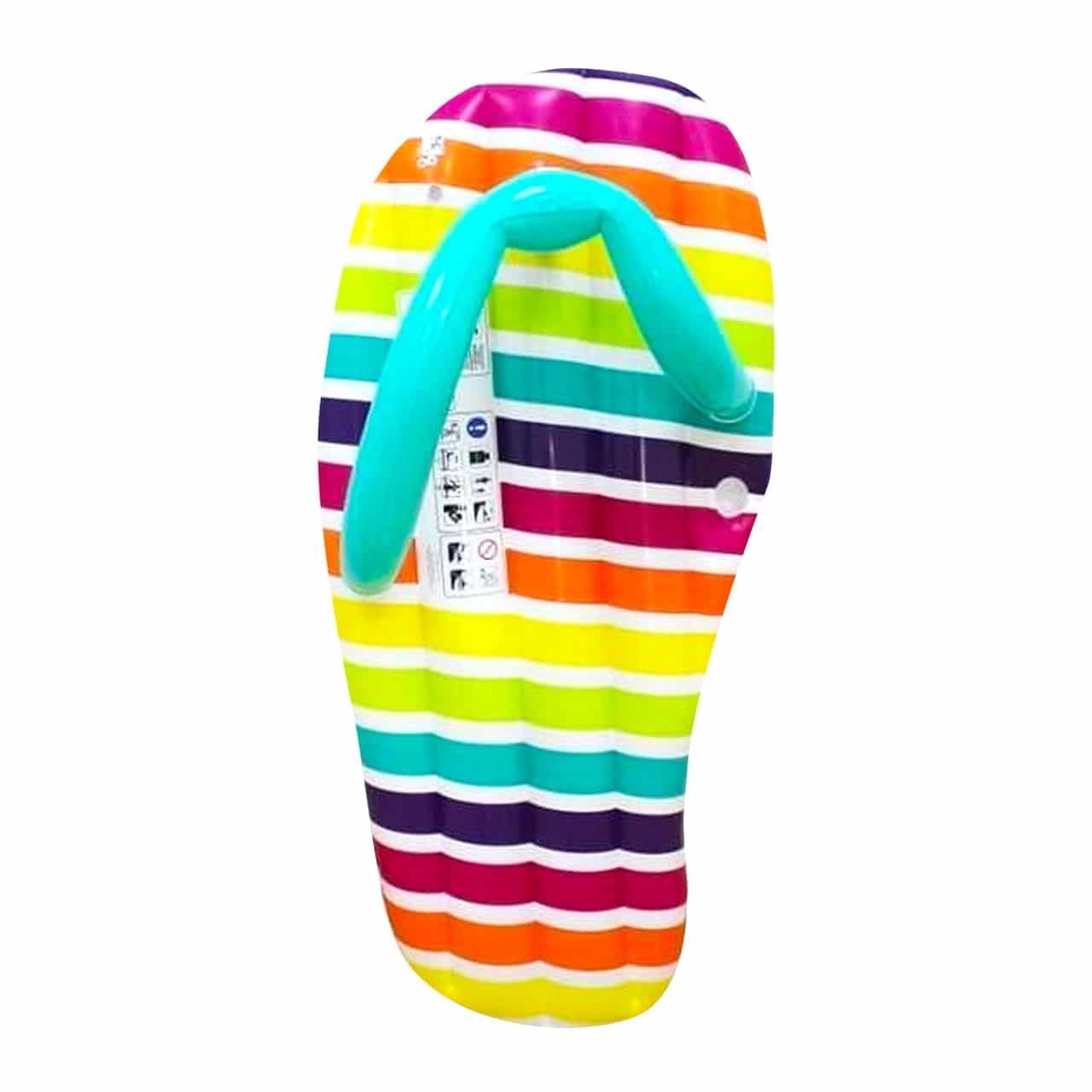 Giant Inflatable Flip Flop Pool Lounger Coloured Stripe Pattern