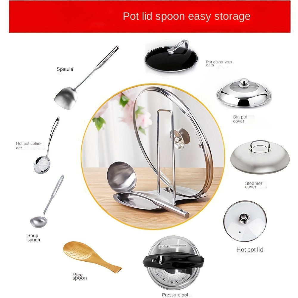 Stainless Steel Lid Rack Stand Spoon Rest