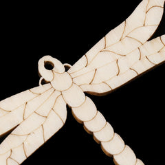 10pcs Wooden Dragonfly Ornaments DIY Wooden Slices Crafts Hanging Ornaments