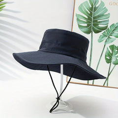 Waterproof Fisherman Hat with Chin Strap, Foldable Bucket Hat for Hiking