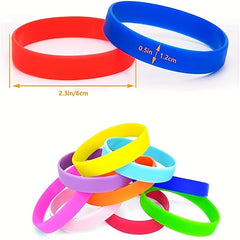 Mix Silicone Bracelet Sports Elastic Rubber Team & Event Stretch Bracelets