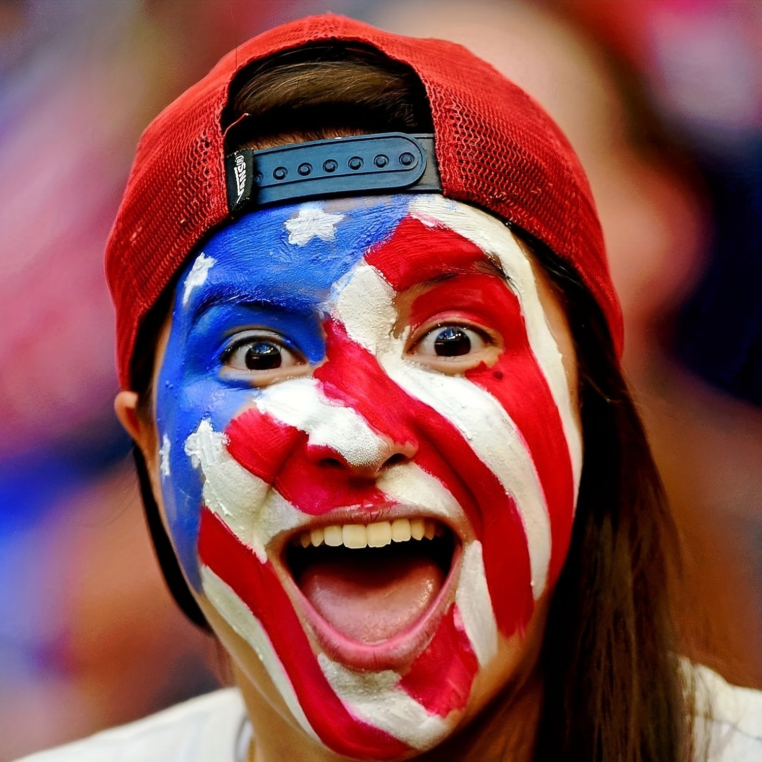 Red Face Body Paint American Flag 3 Colors Palette for Patriotic Events