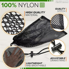 10pcs Nylon Mesh Bag 15x11 inch Drawstring Closure Durable for Shopping Storage