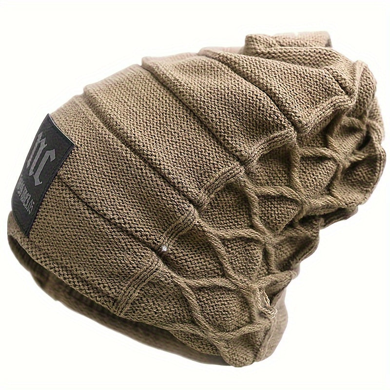 Men's Knitted Hat Beanie Thick Windproof Warm Winter Hat