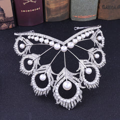Crystal Tiara Peacock Bridal For Wedding Quinceanera Tiaras And Crowns Pageant