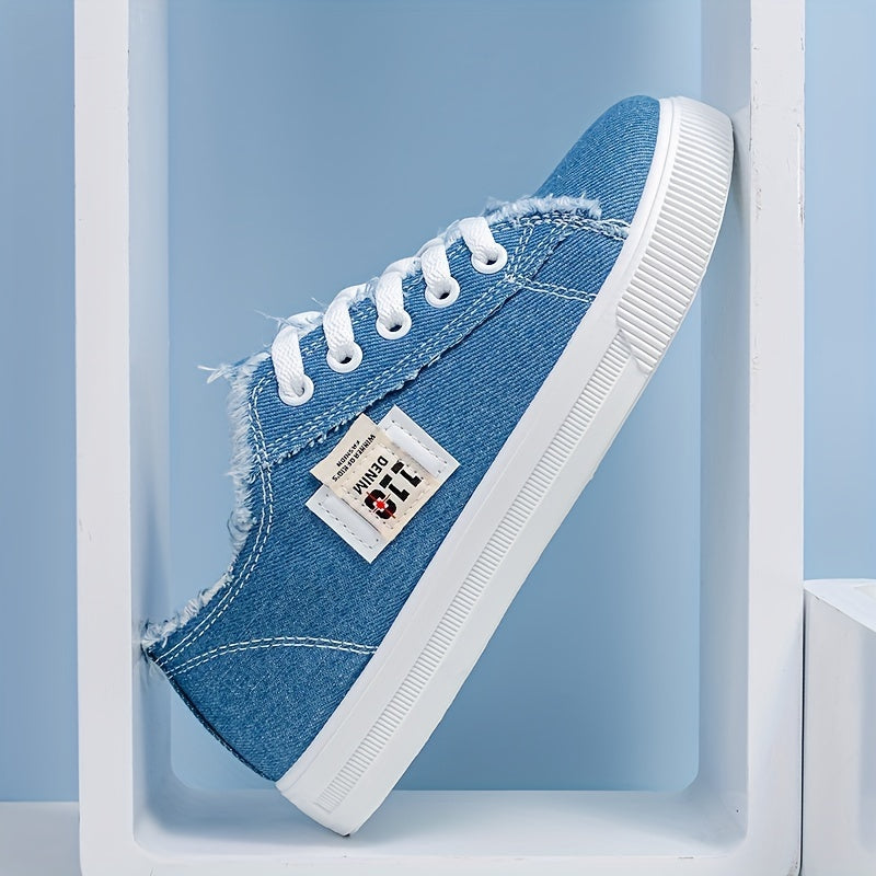 Women's Canvas Sports Shoes Lace-up Casual Walking Sneakers