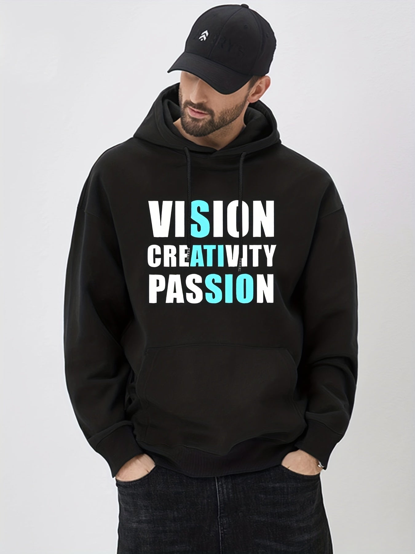 Men's Casual PASSION Hooded Sweatshirt Long Sleeve Streetwear Hoodi