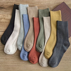 10 Pairs Breathable Women's Solid Socks Comfy & All Match Stockings