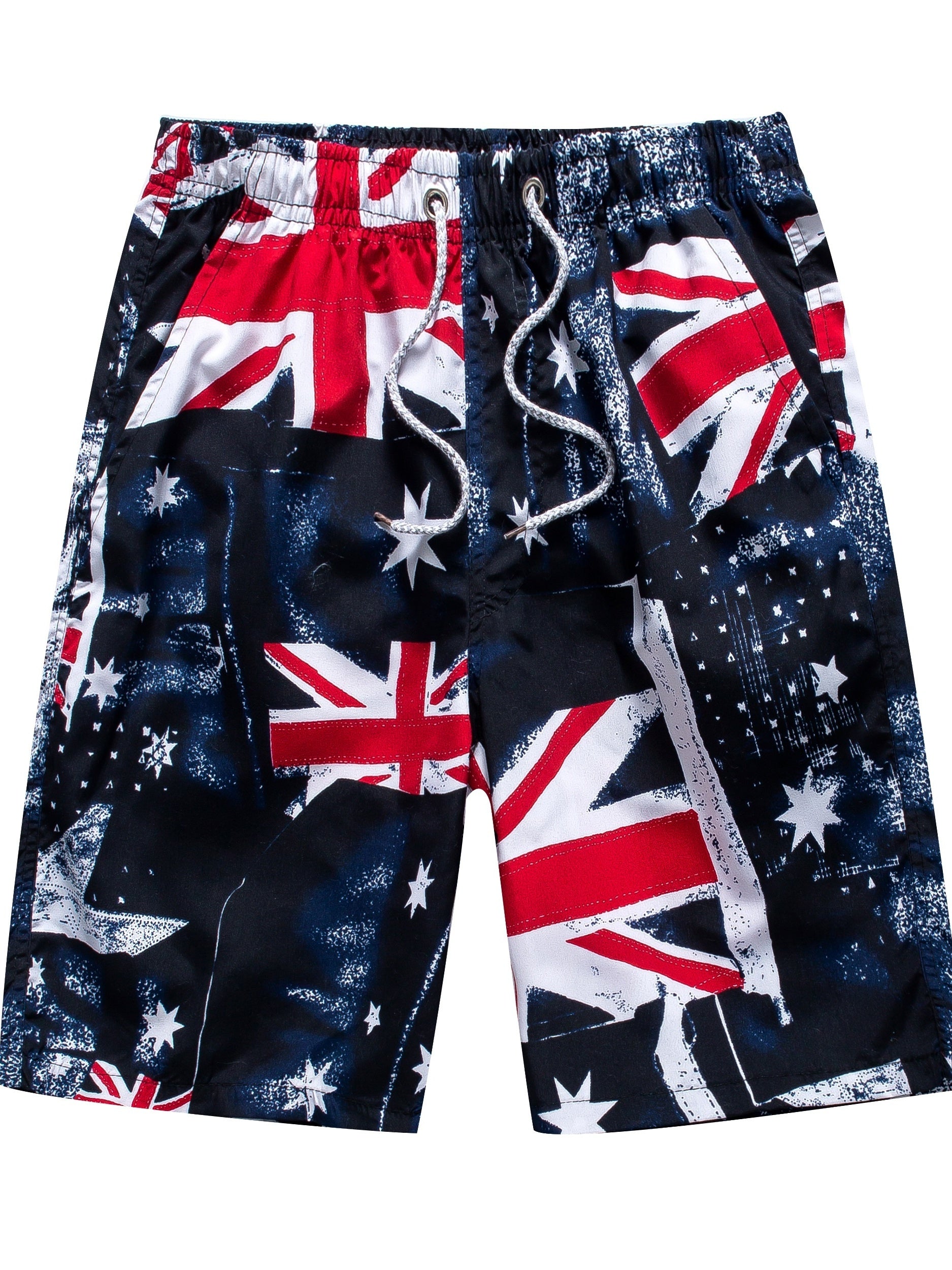 Flag Print Shorts Casual Summer Pool Beach Shorts