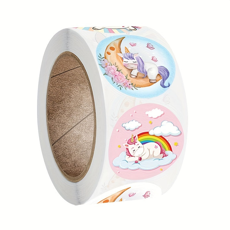 500pcs Cartoon Unicorn Fun Stickers for Students Decorative Envelope Seal Label