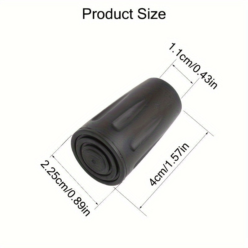 4pcs Trekking Pole Tips Replacement Protectors Rubber Tips Walking Sticks