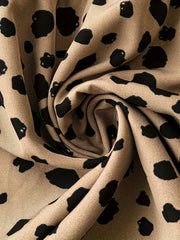 Leopard Print Lantern Sleeve Dress With Belt