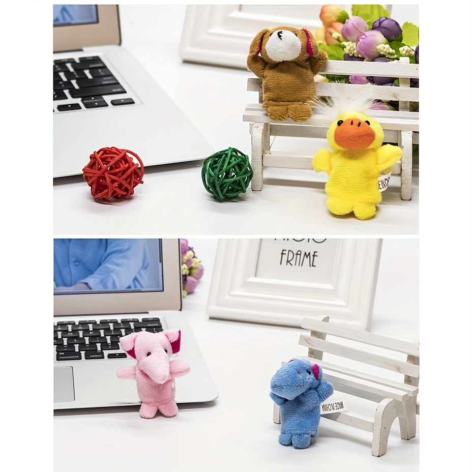 10pcs Animal Finger Doll Hand Puppet Toy Early Education Interactive