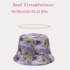 Creative Oil Painting Bucket Hat for Men Women Outdoor Sun Protection