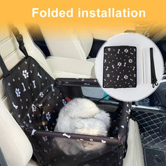 Oxford Cloth Dog Footprint Pet Car Bag Travel Pet Bag Cat Car Carrier