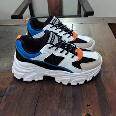Women's Versatile Platform Chunky Sneakers Non Slip Lace Up Running Shoes