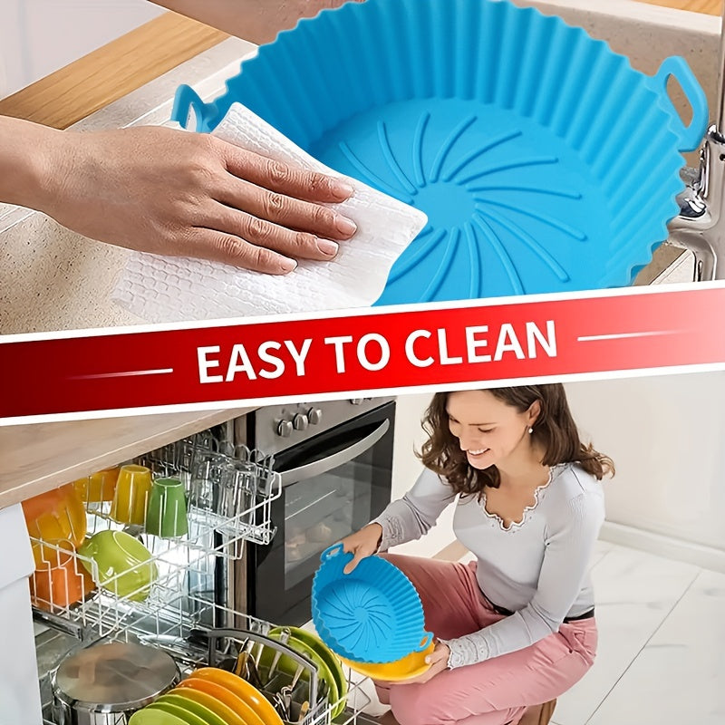 Silicone Air Fryer Liner 16cm Round Reusable Baking Tray Oven Accessories