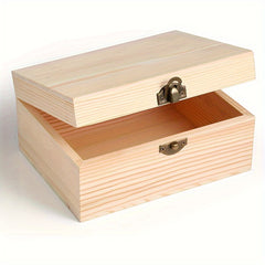 Small Wooden Box 11x9x5cm Natural Pine Unpainted DIY Box