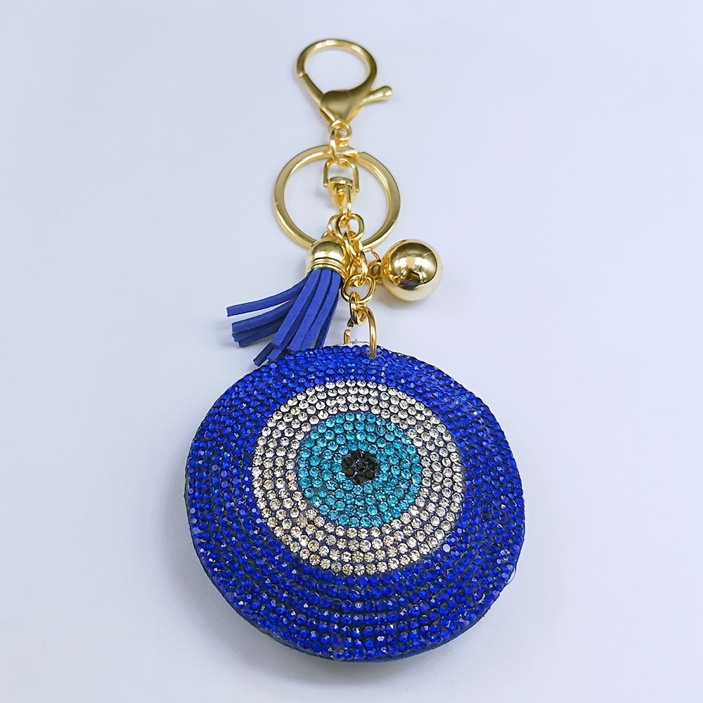 Vintage Turkey Crystal Keychain Bag Charm