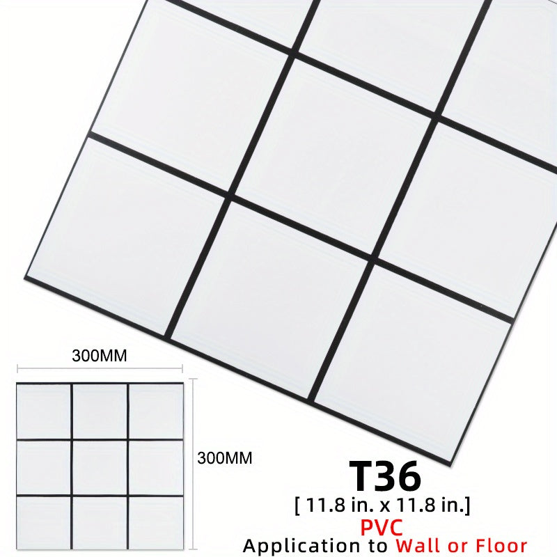 20pcs Marble Floor Stickers Self-adhesive Waterproof Wall Decals