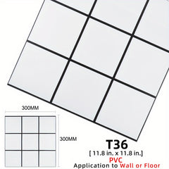 20pcs Marble Floor Stickers Self-adhesive Waterproof Wall Decals