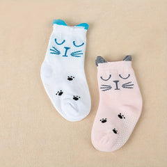 2 Pairs Children's Cartoon Animal Ear Ankle Socks