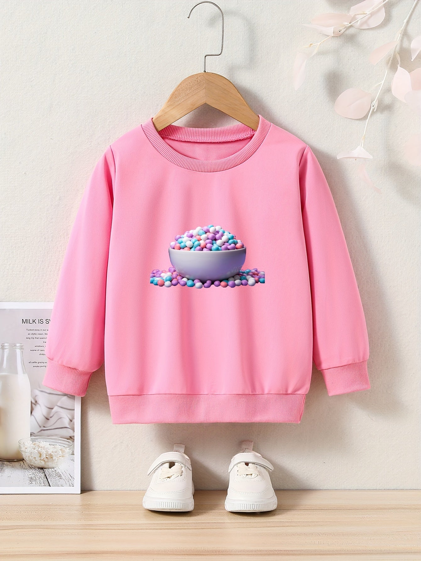 OERYUI Cartoon Candy Graphic Sweatshirt Pullover Kids Clothes Gift Christmas