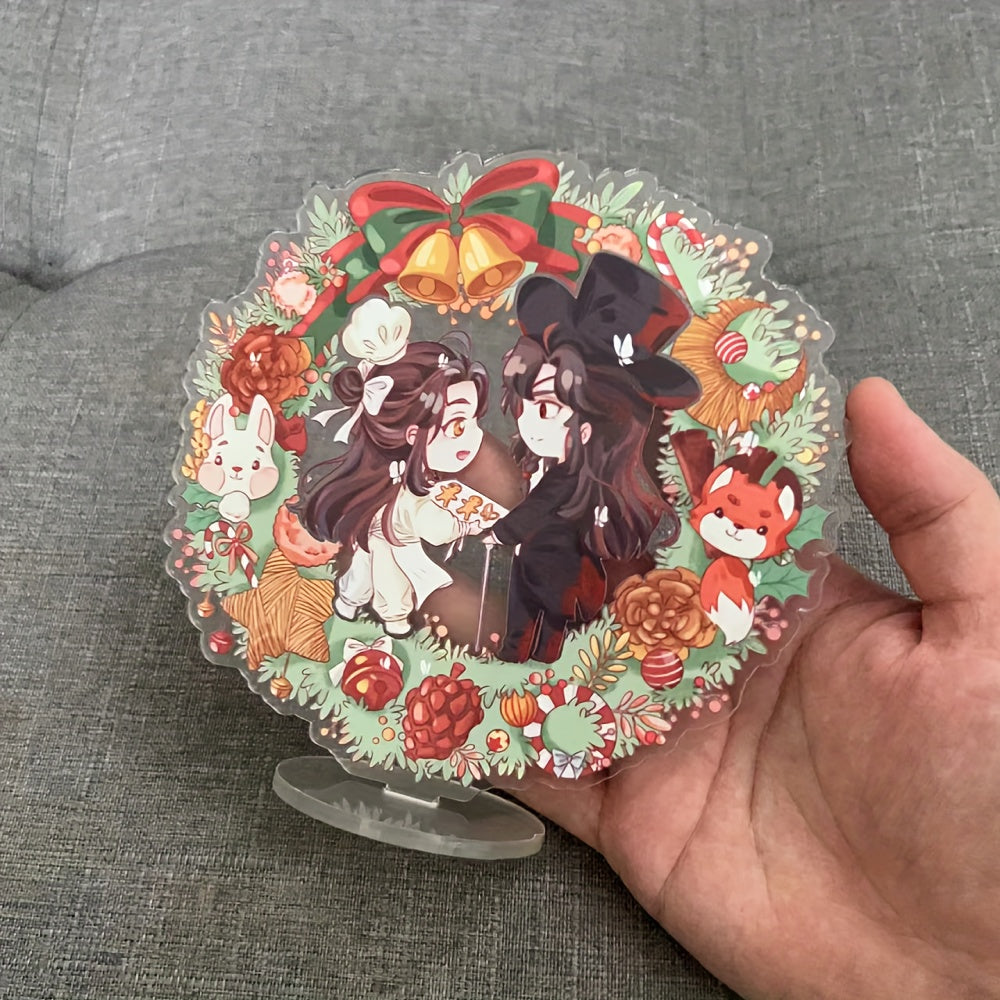 Anime Christmas Blessing Figure Action Gift Desk Decor Chinese Cartoon