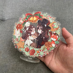 Anime Christmas Blessing Figure Action Gift Desk Decor Chinese Cartoon