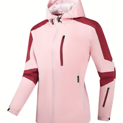 Women's Sports Hooded Zip Jacket with Pockets