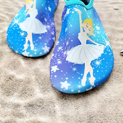 Girls Cartoon Print Water Shoes Lightweight Slip On Beach Aqua Socks