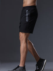 Men's Loose Solid Shorts Pockets Active Breathable Drawstring Outdoor Workout