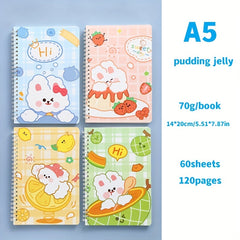 2pcs A5 Spiral Notebook School & Office Supplies 60 Sheets
