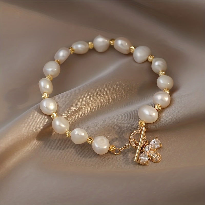 Baroque Shaped Pearl Bracelet for Teen Girls