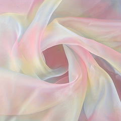Gradient Encrypted Organza Rainbow Puffy Skirt Fabric 0.91m x 2.74m
