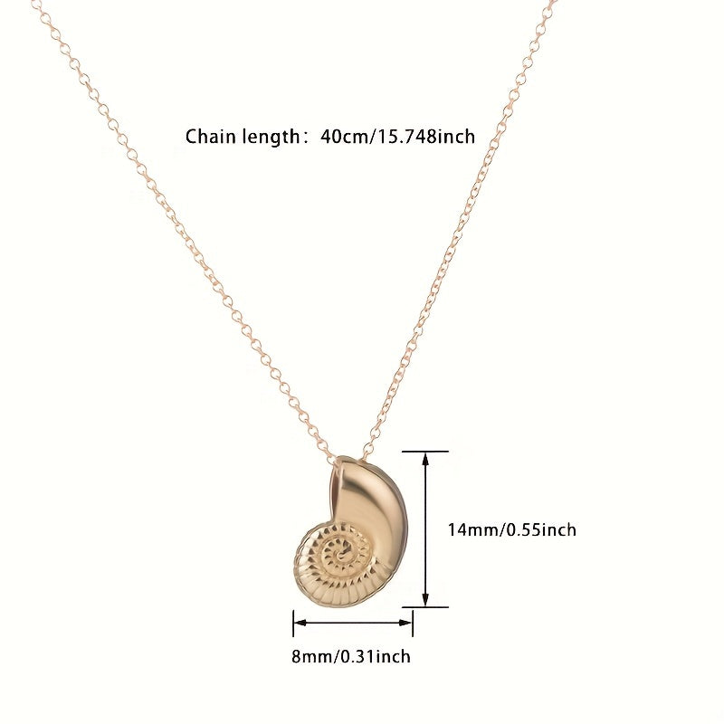Seaside Summer Conch Necklace Clavicle Chain Snail Shell Pendant