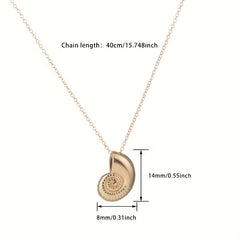 Seaside Summer Conch Necklace Clavicle Chain Snail Shell Pendant