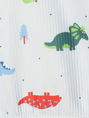 2pcs Dino Graphic Print Pullover & Pants Set for Baby Boys & Girls