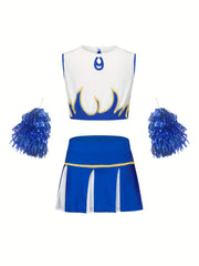 2pcs Girls Cheerleading Set Sports Spirit Week Party