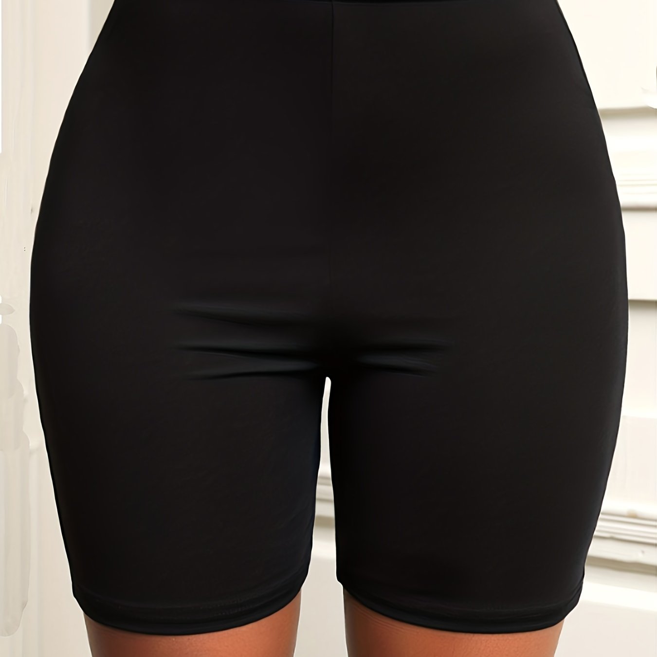 High Waist Biker Shorts Slim Workout Women's Clothing