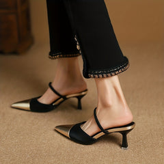 Women's Stiletto Heeled Shoes Pointed Toe Slip On Comfortable Pumps