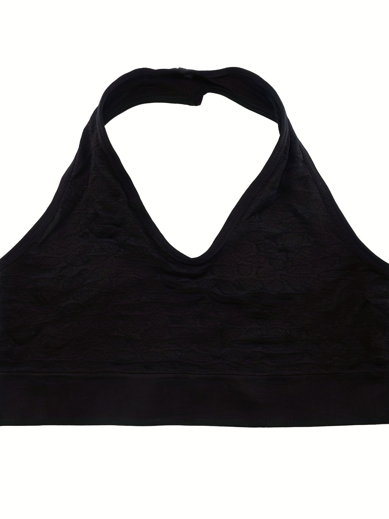 Solid Halter Crop Top Seamless Backless All-match Top Women's Lingerie