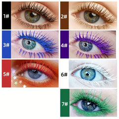 Colorful Waterproof Mascara Fast Drying Curling Extension Makeup