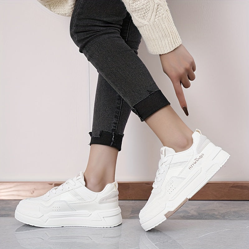Women's Winter Lace Up Thermal Skate Shoes with Faux Fur Lining