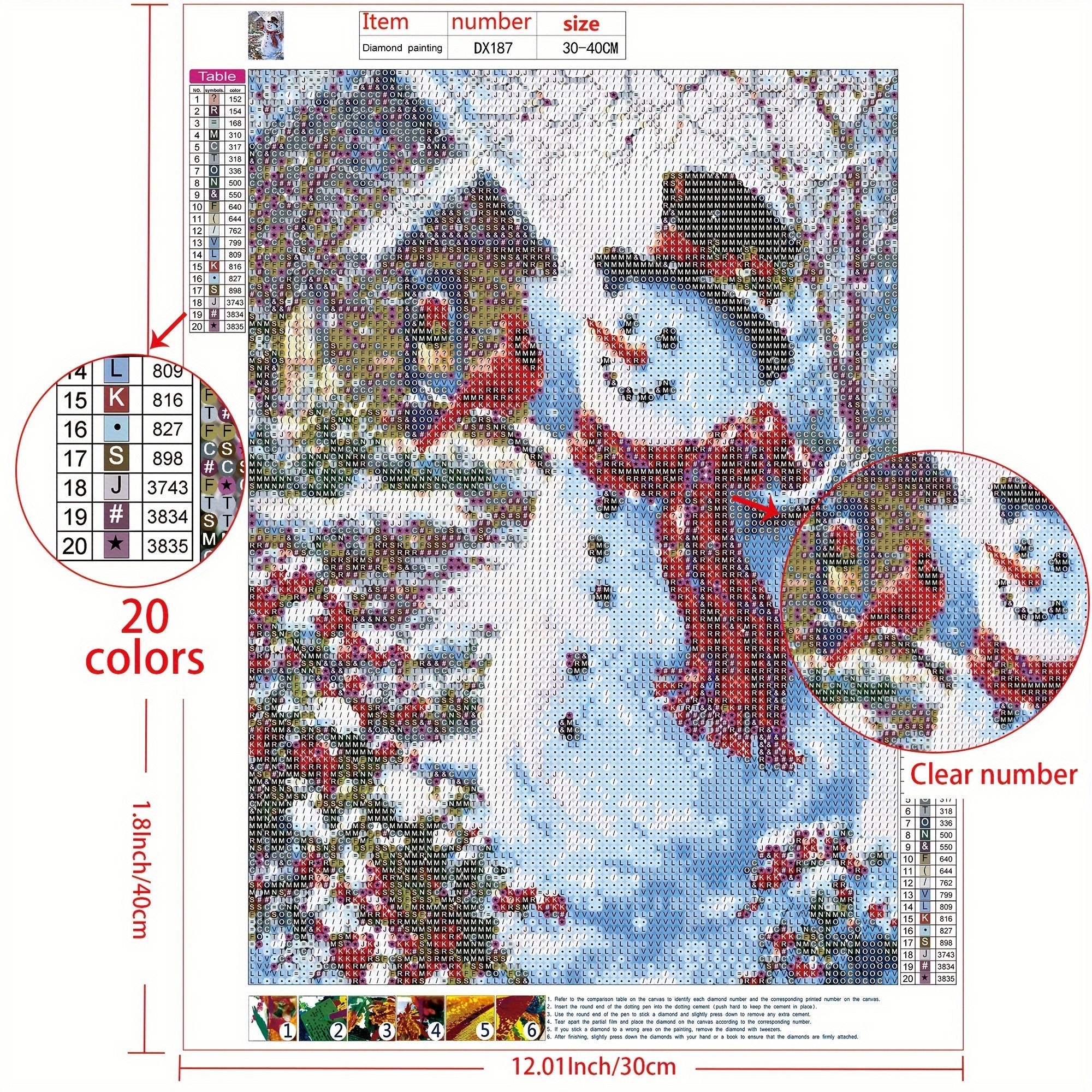 5D Snowman DIY Rhinestone Painting Kit Christmas Decorative Art