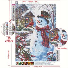 5D Snowman DIY Rhinestone Painting Kit Christmas Decorative Art